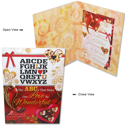 "Valentine Big Size Greeting Card -802-code004 - Click here to View more details about this Product